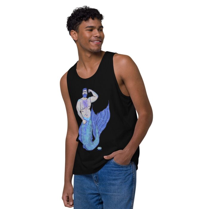 Men’s premium tank top - MerCub Blue - Image 4