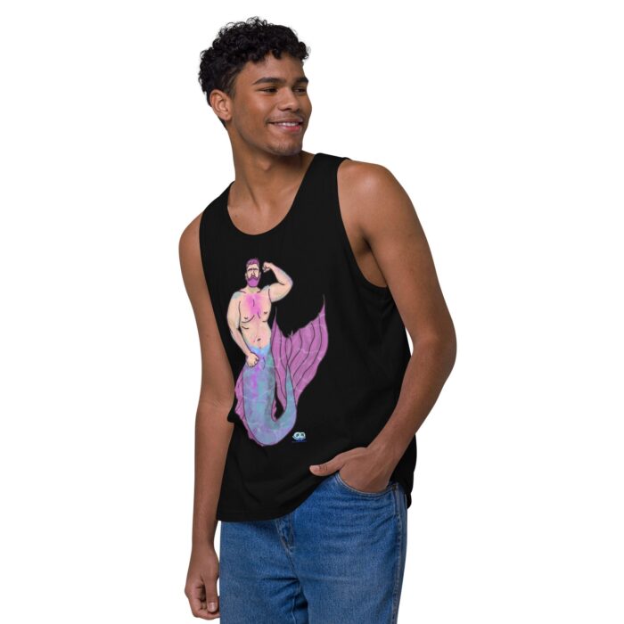 Men’s premium tank top - MerCub Pink - Image 4
