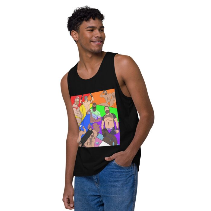 Men’s premium tank top - Pride Angles - Image 4