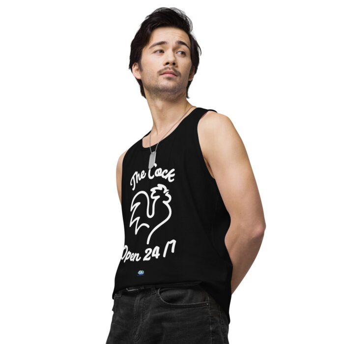Men’s premium tank top - The Cock Open 24/7 - Image 4