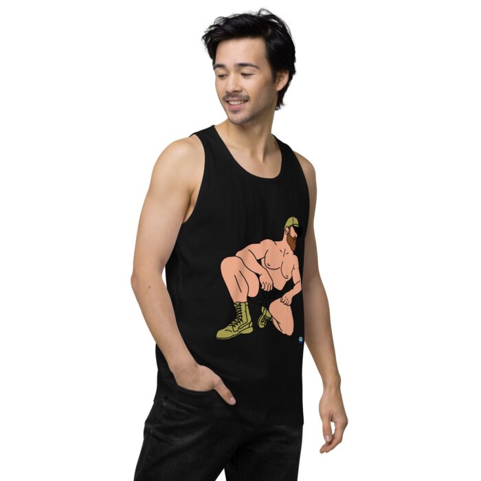 Men’s premium tank top - Combat Boots - Image 4