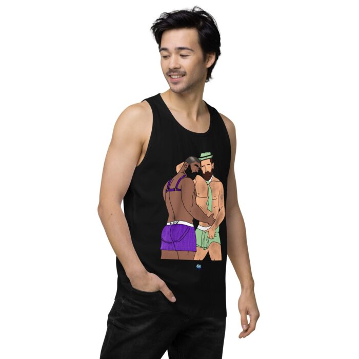 Men’s premium tank top - He's Got a Basket - Image 4