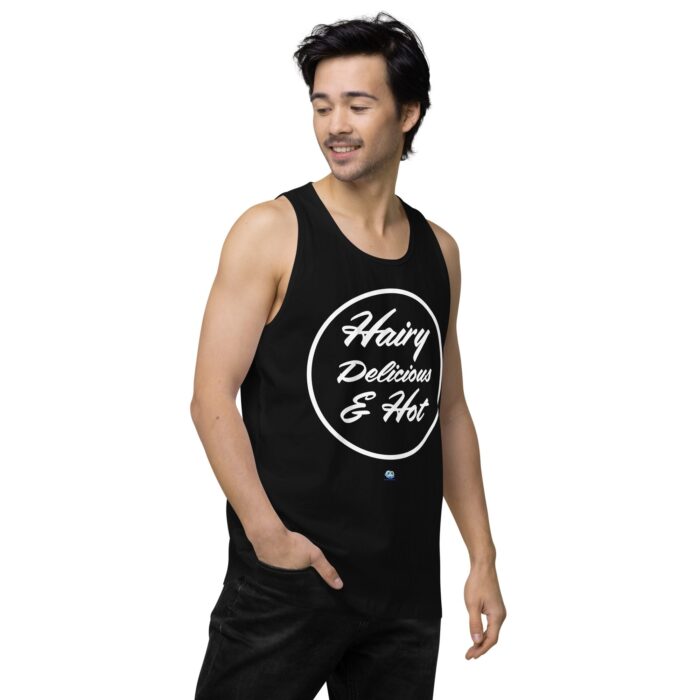 Men’s premium tank top - Hot Hairy Delicious - Image 4