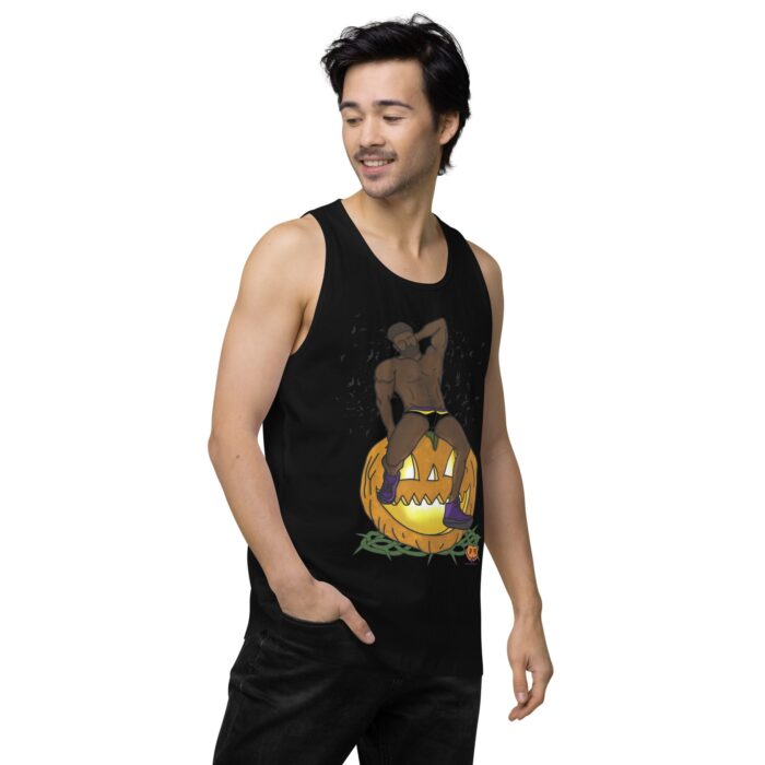 Men’s premium tank top - Jack O Lantern - Image 4