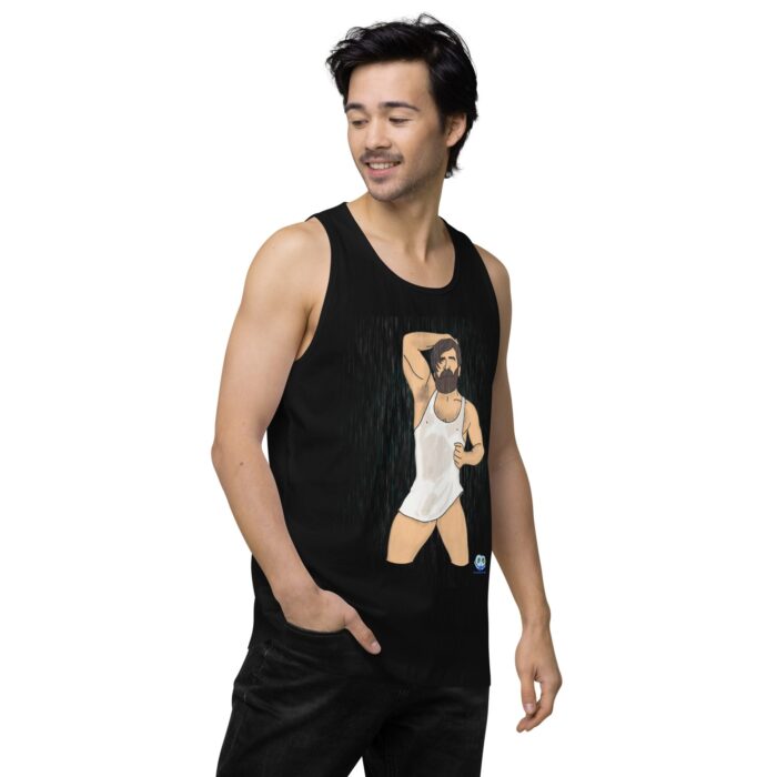 Men’s premium tank top - Rain - Image 4