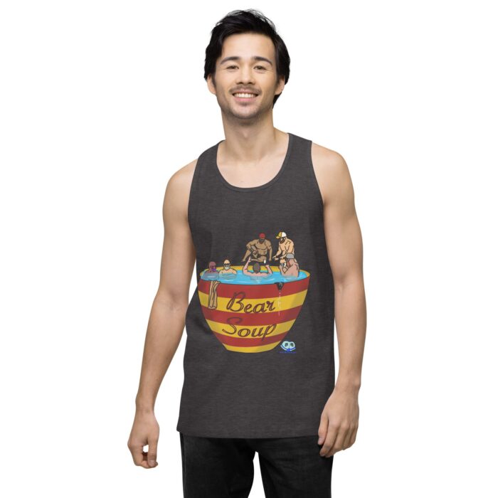 Men’s premium tank top - Bear Soup - Image 23