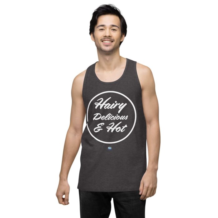 Men’s premium tank top - Hot Hairy Delicious - Image 23