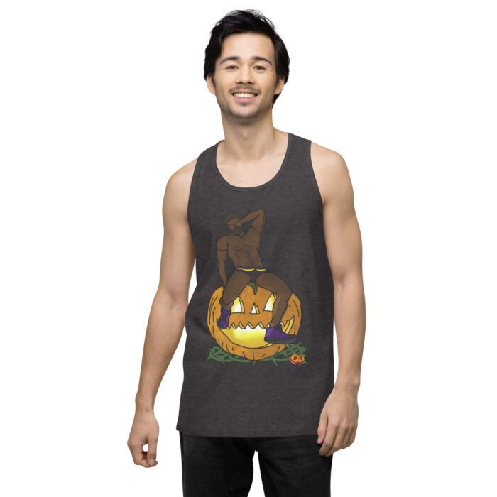 Men’s premium tank top - Jack O Lantern - Image 23