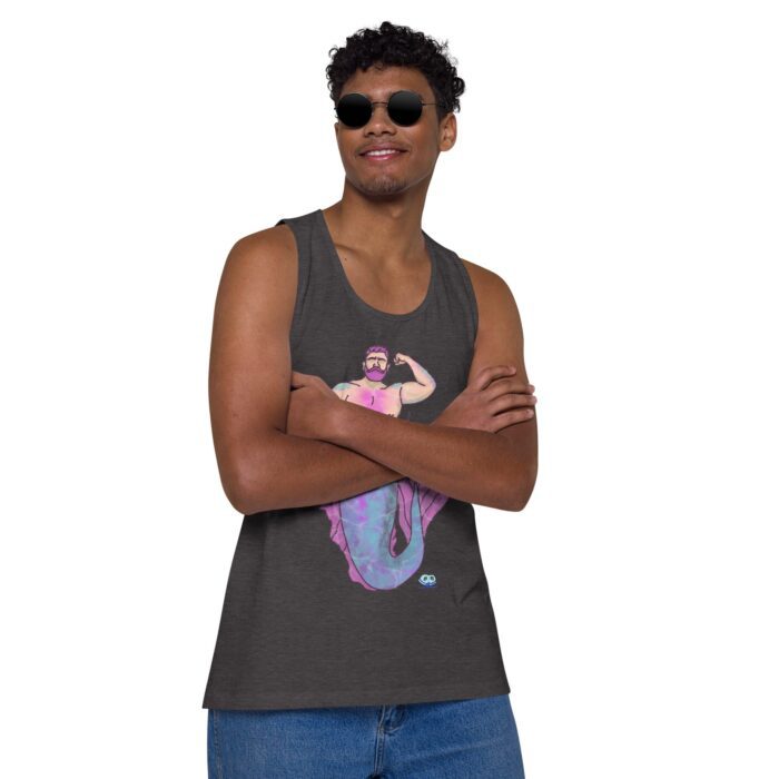 Men’s premium tank top - MerCub Pink - Image 19
