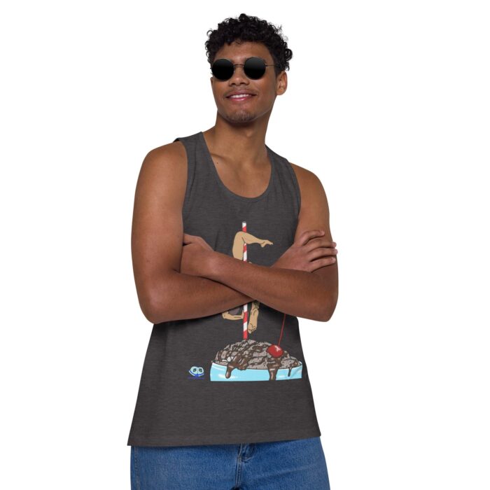 Men’s premium tank top - Milkshake - Image 18