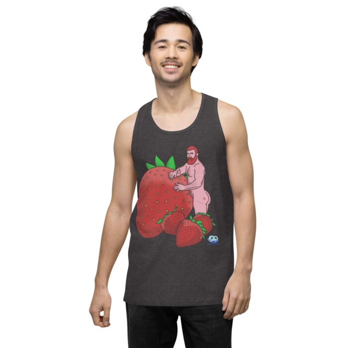 Men’s premium tank top - Red and Wild - Image 23