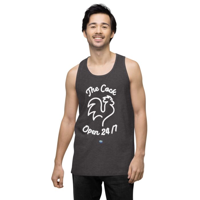 Men’s premium tank top - The Cock Open 24/7 - Image 22