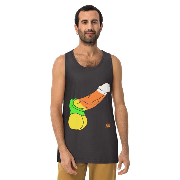 Men’s premium tank top - Candy Corn Cock - Image 10