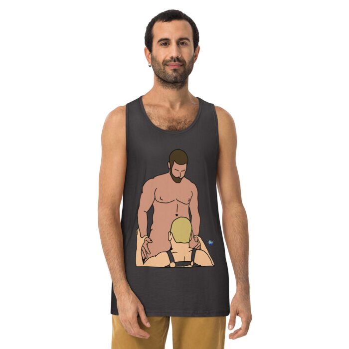 Men’s premium tank top - BlowJob and Harness - Image 9