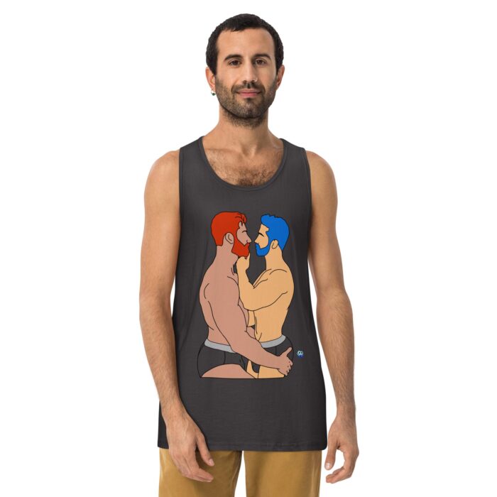 Men’s premium tank top - Brief Kiss - Image 10