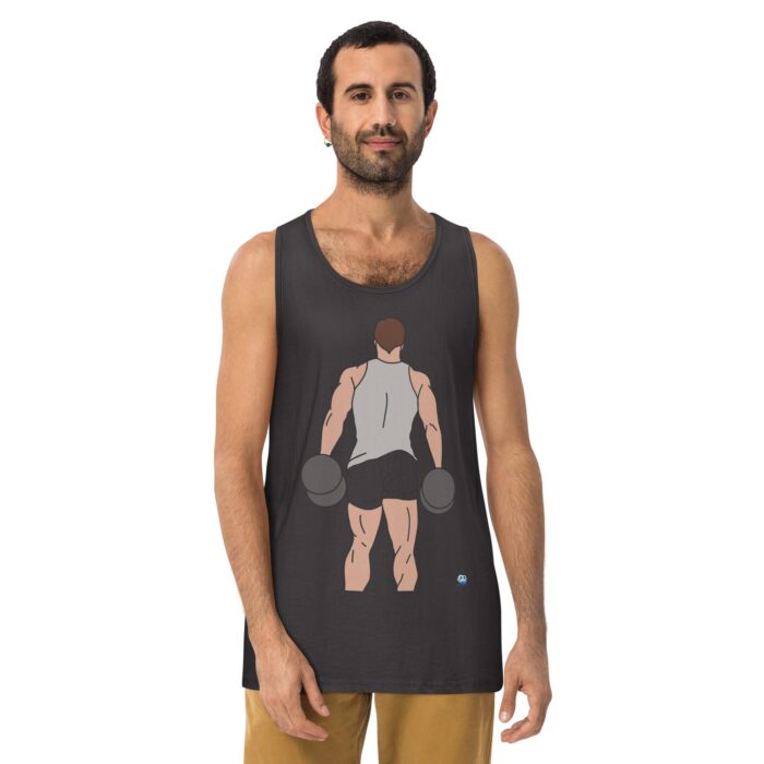 Men’s premium tank top - Dumbbells - Image 9