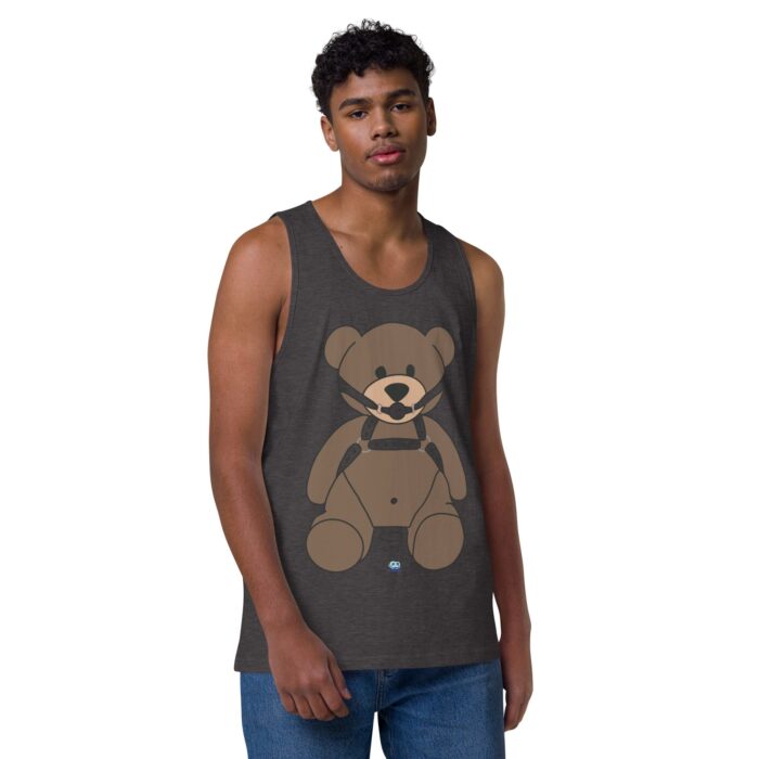 Men’s premium tank top - Gagged Teddy Bear (Butt Plug) - Image 18