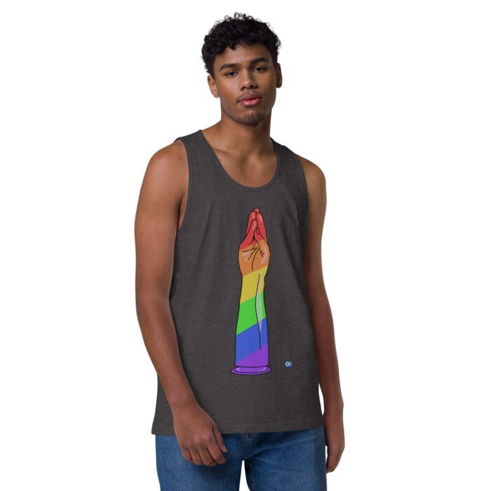Men’s premium tank top - Handy Stripes - Image 18