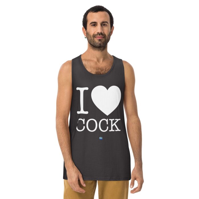 Men’s premium tank top - I Heart Cock - Image 9