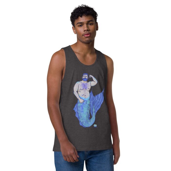 Men’s premium tank top - MerCub Blue - Image 18