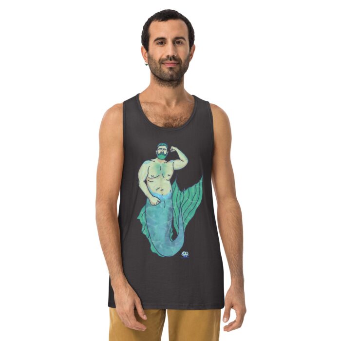 Men’s premium tank top - MerCub Green - Image 9