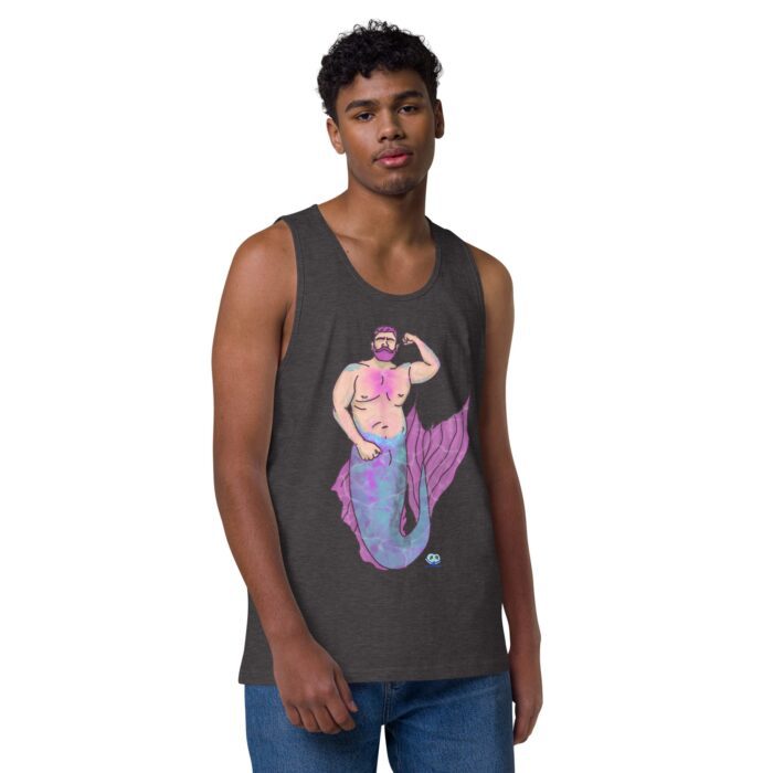 Men’s premium tank top - MerCub Pink - Image 18