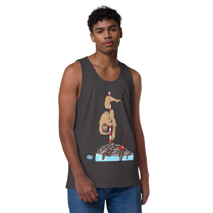 Men’s premium tank top - Milkshake - Image 17