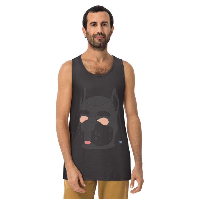 Men’s premium tank top - Pup Mask - Image 10