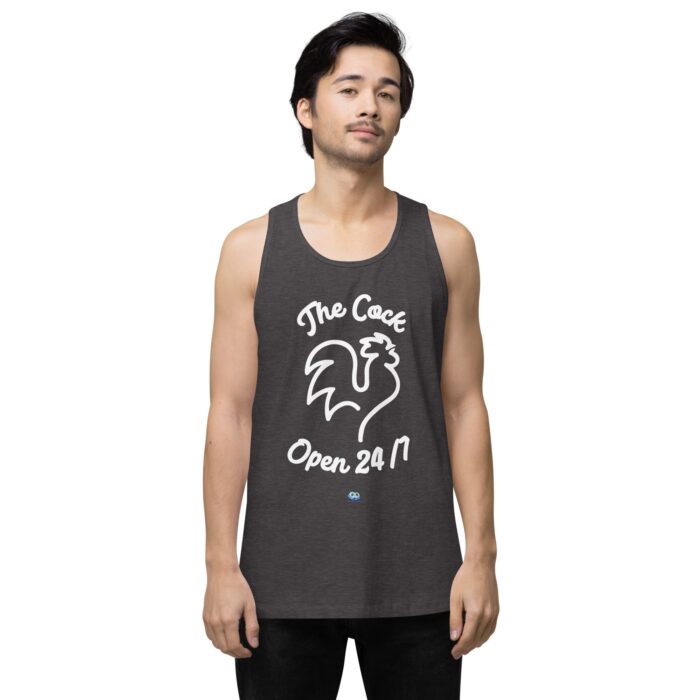 Men’s premium tank top - The Cock Open 24/7 - Image 21