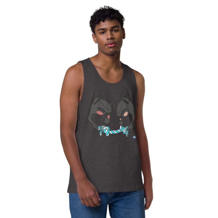 Men’s premium tank top - Tug of War - Image 18