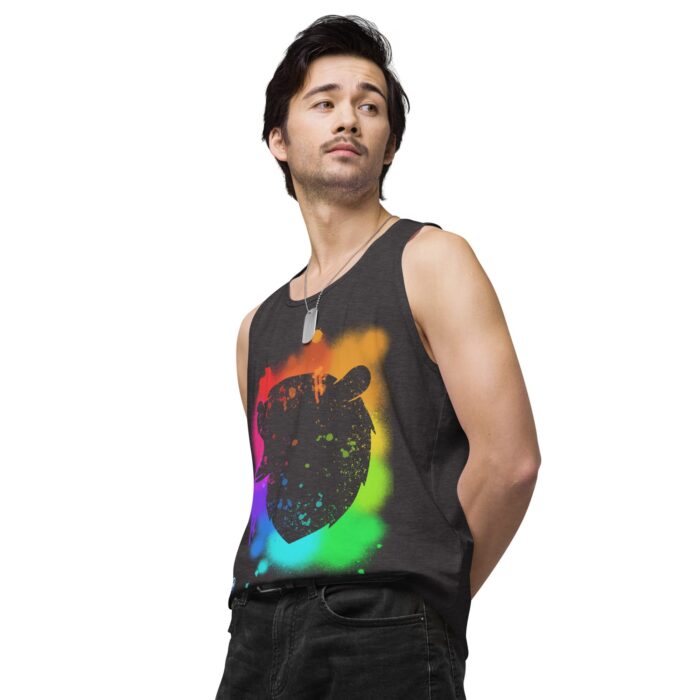 Men’s premium tank top - Bear Paint Rainbow - Image 24