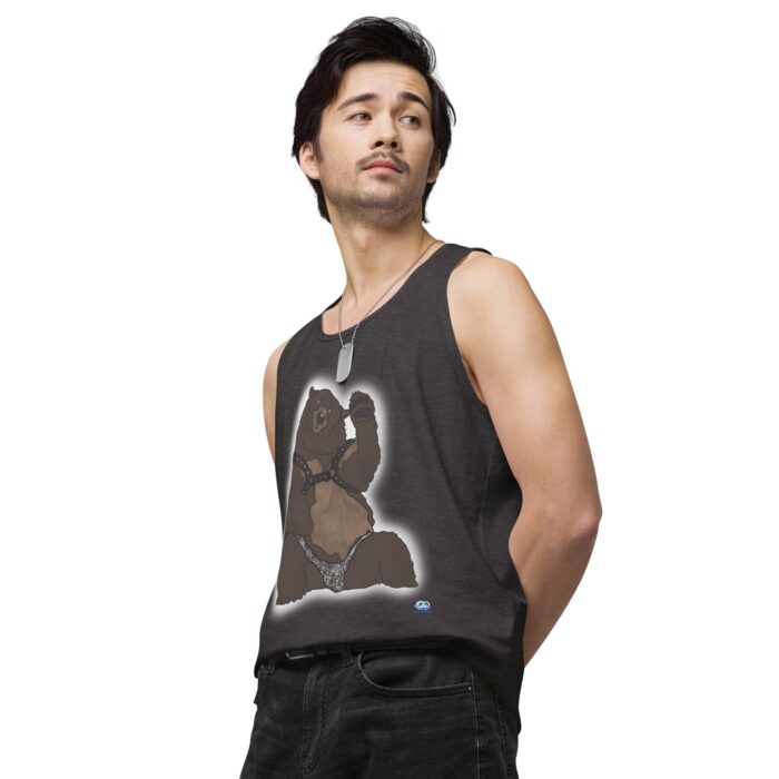 Men’s premium tank top - Disco Bear - Image 25