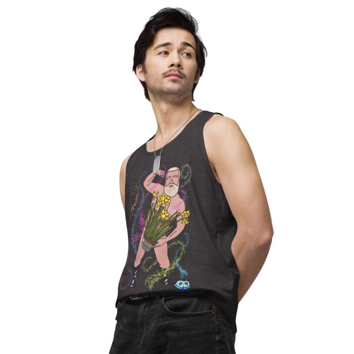 Men’s premium tank top - Flower Power - Image 25