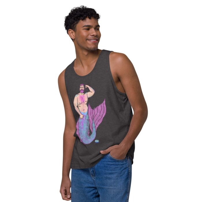 Men’s premium tank top - MerCub Pink - Image 20