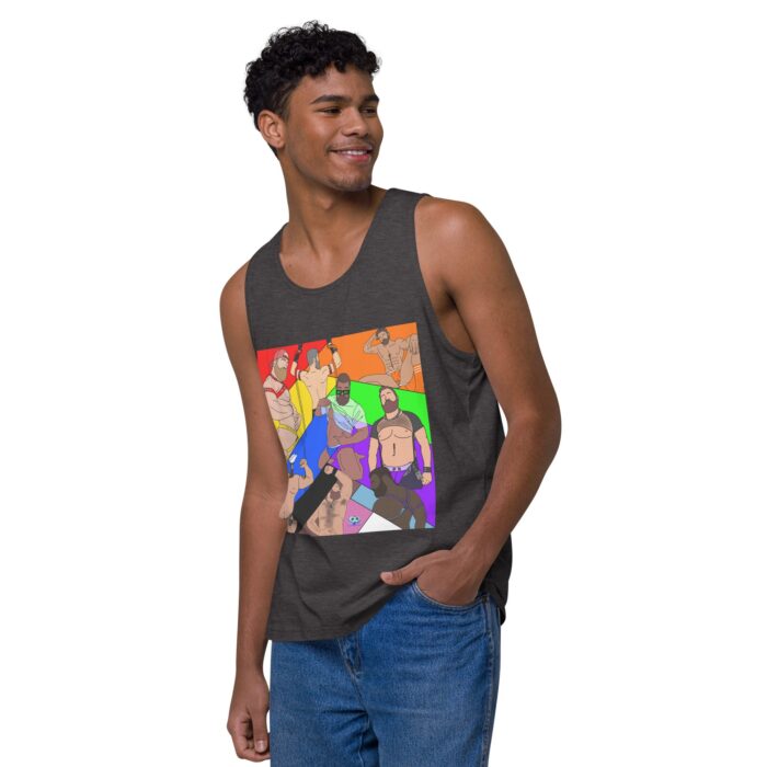 Men’s premium tank top - Pride Angles - Image 19