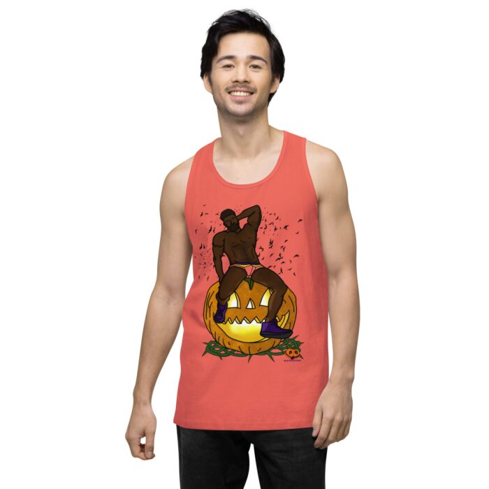 Men’s premium tank top - Jack O Lantern - Image 37