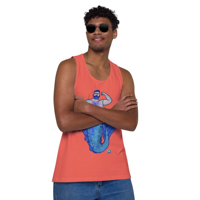 Men’s premium tank top - MerCub Blue - Image 31