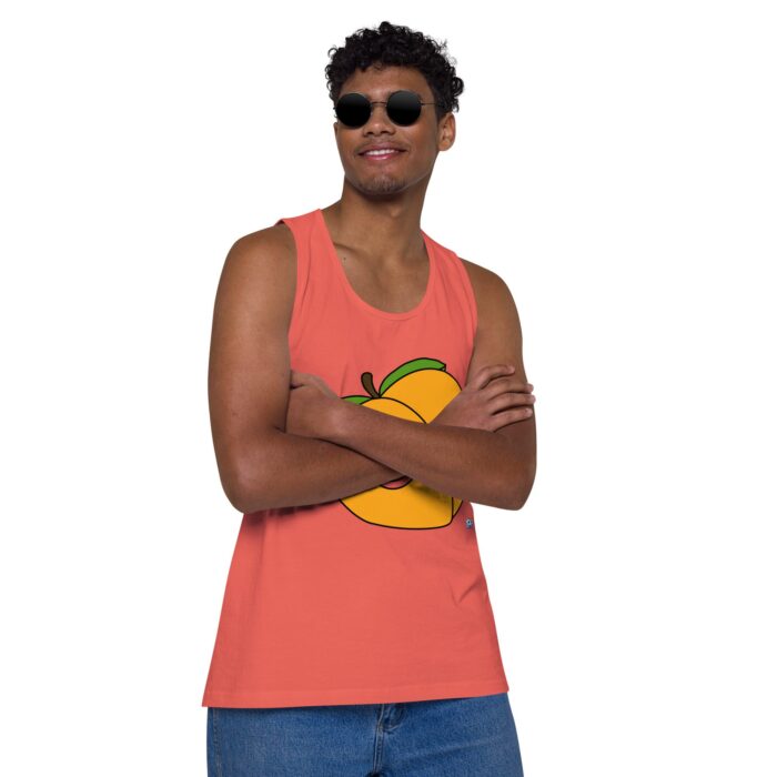 Men’s premium tank top - Power Bottom / Peach - Image 30