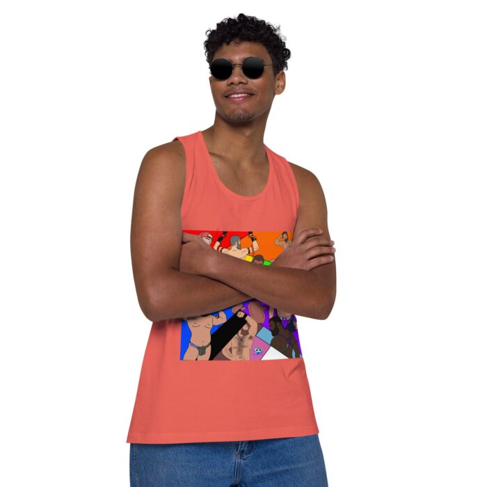 Men’s premium tank top - Pride Angles - Image 30