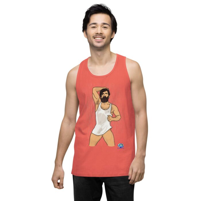 Men’s premium tank top - Rain - Image 37