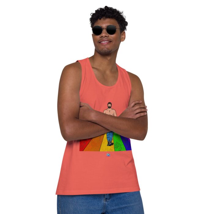 Men’s premium tank top - Rainbow Road - Image 30