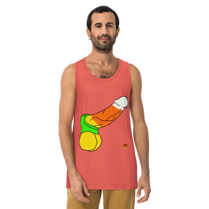 Men’s premium tank top - Candy Corn Cock - Image 16