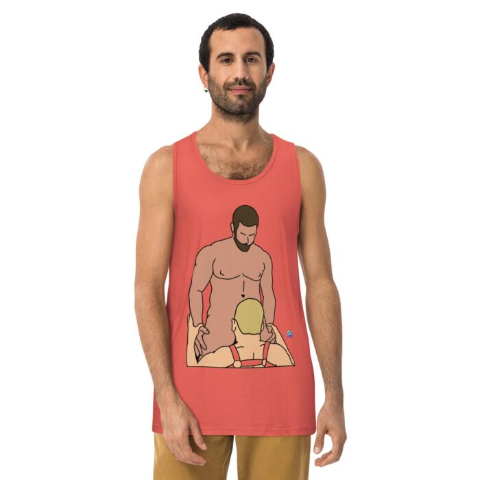 Men’s premium tank top - BlowJob and Harness - Image 15
