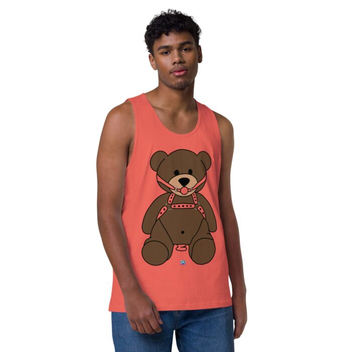 Men’s premium tank top - Gagged Teddy Bear (Butt Plug) - Image 30