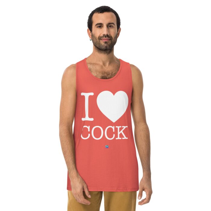 Men’s premium tank top - I Heart Cock - Image 15