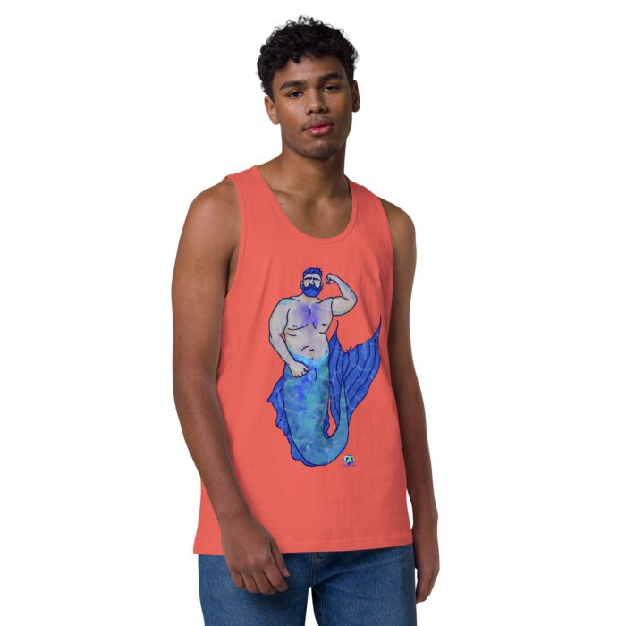 Men’s premium tank top - MerCub Blue - Image 30