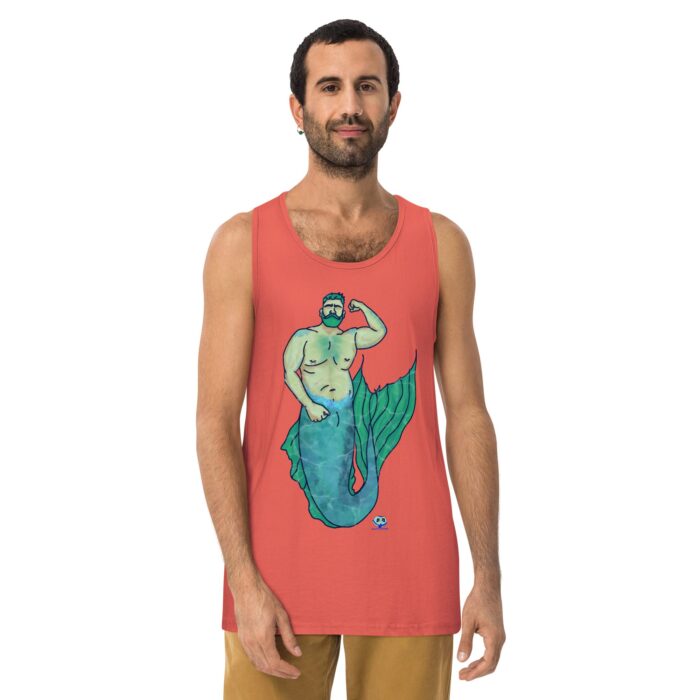 Men’s premium tank top - MerCub Green - Image 15