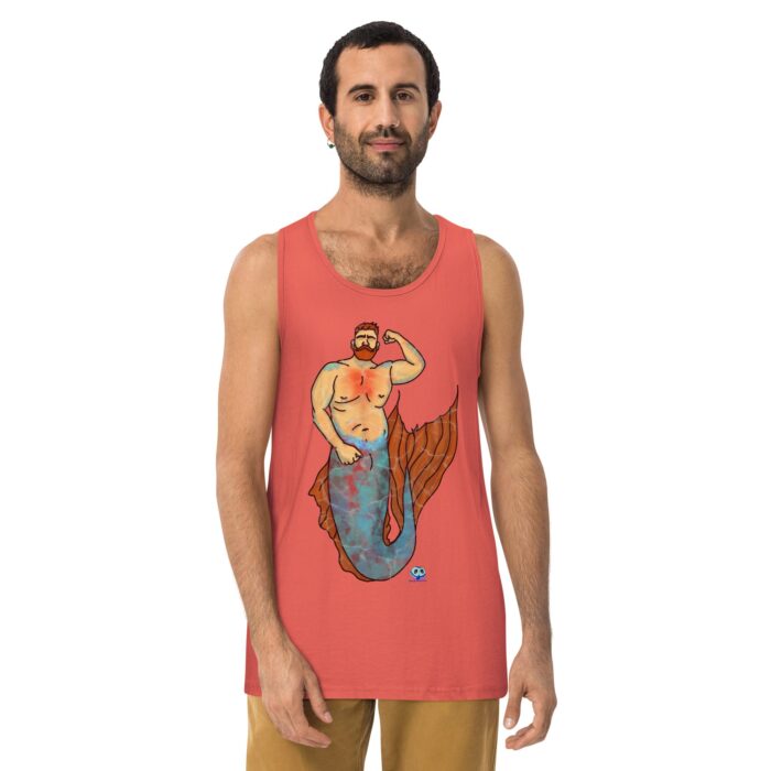 Men’s premium tank top - MerCub Orange - Image 15