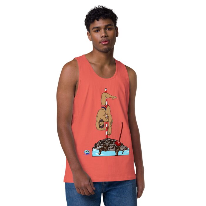 Men’s premium tank top - Milkshake - Image 29