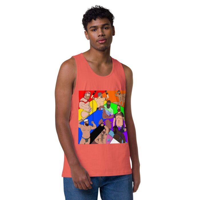 Men’s premium tank top - Pride Angles - Image 29